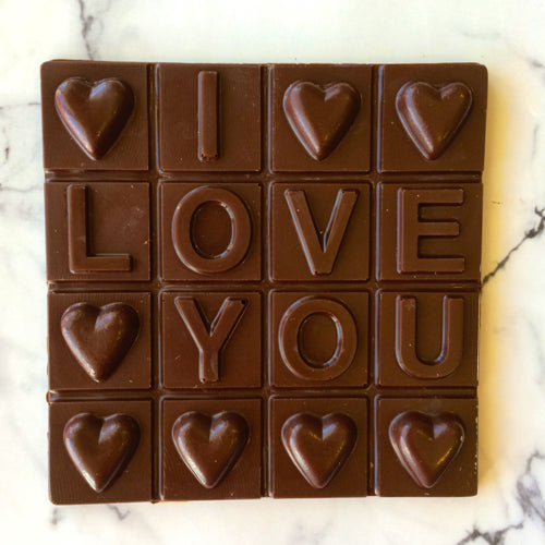 I love you chocolate bar
