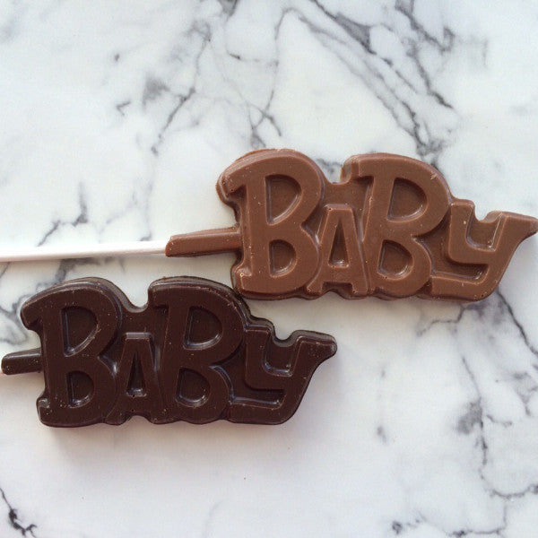Baby lollipop makes cute birth announcement.