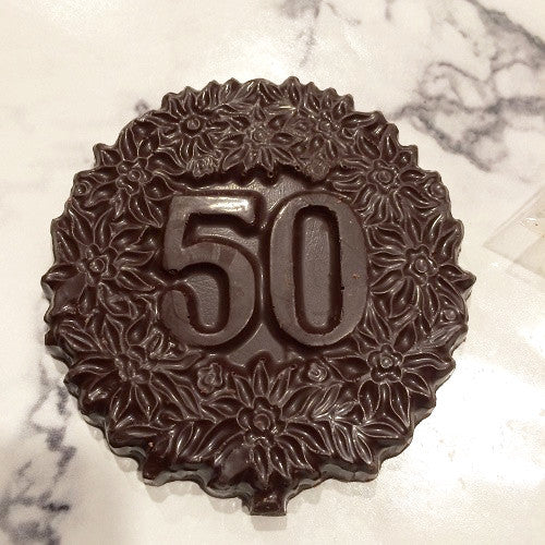 Chocolate Number Pop or Medallion