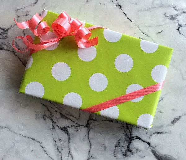 Pretty, seasonal gift wrap always available-free