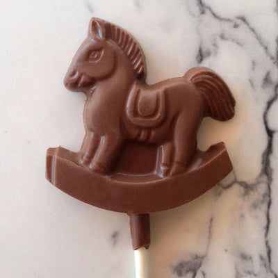 chocolate rocking horse pop baby favor
